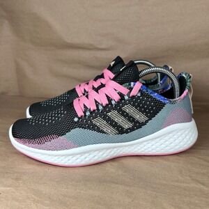 Adidas Fluidflow 2.0 Womens Running Shoes Black Pink GX7290 Size 7.5